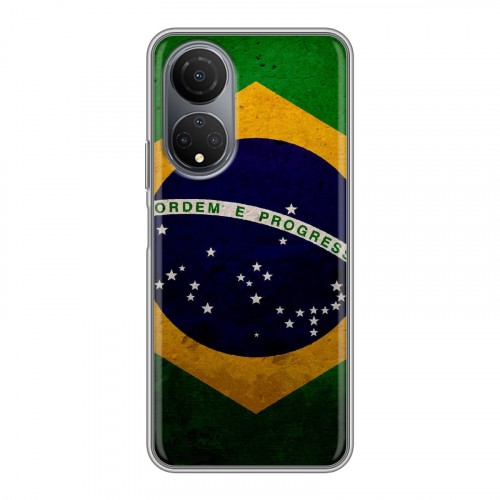Дизайнерский пластиковый чехол для Huawei Honor X7 Флаг Бразилии