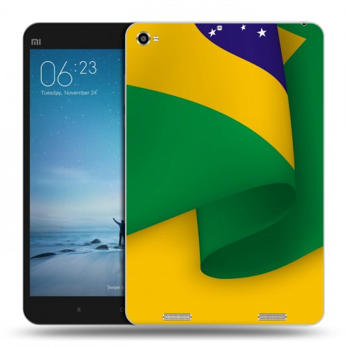 Дизайнерский силиконовый чехол для Xiaomi Mi Pad 2 Флаг Бразилии