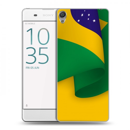 Дизайнерский пластиковый чехол для Sony Xperia XA Флаг Бразилии