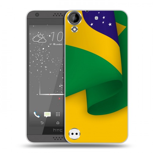 Дизайнерский пластиковый чехол для HTC Desire 530 Флаг Бразилии