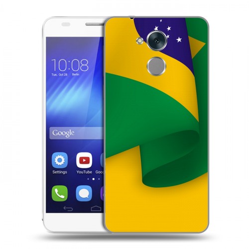 Дизайнерский пластиковый чехол для Huawei Honor 6C Флаг Бразилии