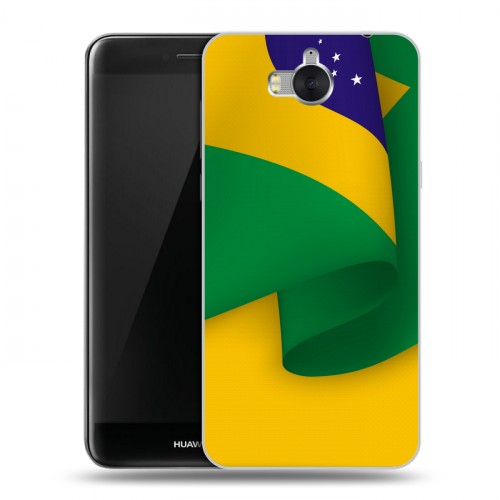 Дизайнерский пластиковый чехол для Huawei Y5 (2017) Флаг Бразилии