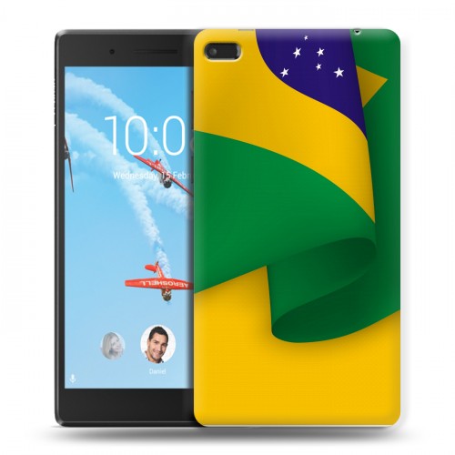 Дизайнерский силиконовый чехол для Lenovo Tab 4 7 Essential Флаг Бразилии