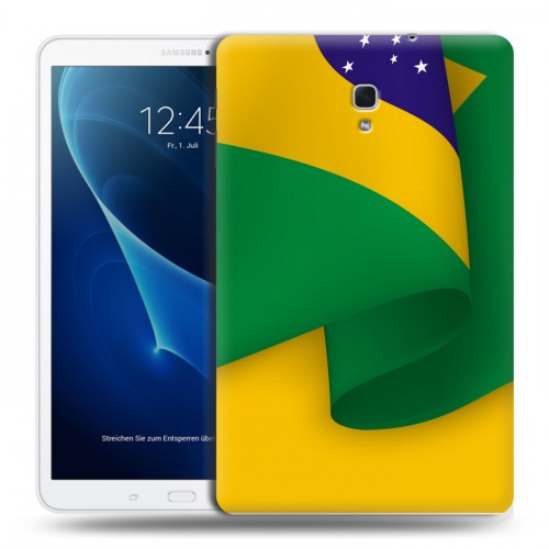 Дизайнерский силиконовый чехол для Samsung Galaxy Tab A 10.5 Флаг Бразилии