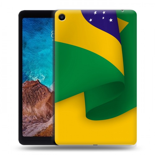 Дизайнерский силиконовый чехол для Xiaomi Mi Pad 4 Plus Флаг Бразилии