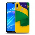 Дизайнерский пластиковый чехол для Huawei Y6 (2019) Флаг Бразилии