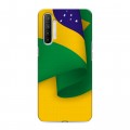 Дизайнерский силиконовый с усиленными углами чехол для Realme XT Флаг Бразилии