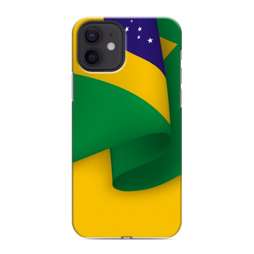 Дизайнерский силиконовый чехол для Iphone 12 Флаг Бразилии