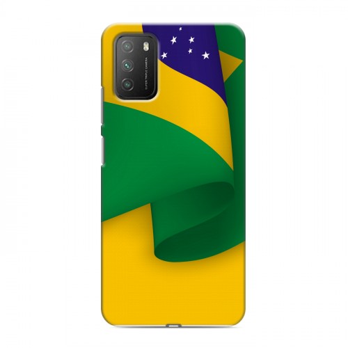Дизайнерский пластиковый чехол для Xiaomi Poco M3 Флаг Бразилии