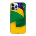 Дизайнерский пластиковый чехол для Iphone 13 Pro Max Флаг Бразилии
