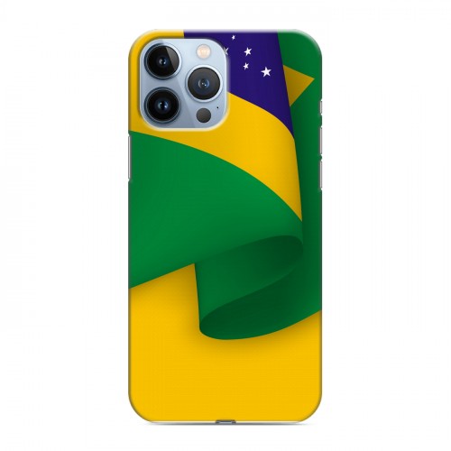 Дизайнерский пластиковый чехол для Iphone 13 Pro Max Флаг Бразилии