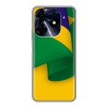 Дизайнерский силиконовый с усиленными углами чехол для Tecno Spark 10 Pro Флаг Бразилии