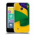 Дизайнерский пластиковый чехол для Nokia Lumia 530 Флаг Бразилии