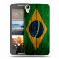 Дизайнерский силиконовый чехол для HTC Desire 828 Флаг Бразилии