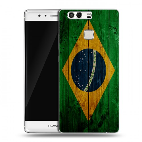 Дизайнерский силиконовый чехол для Huawei P9 Флаг Бразилии