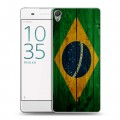 Дизайнерский пластиковый чехол для Sony Xperia XA Флаг Бразилии