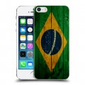 Дизайнерский пластиковый чехол для Iphone 5s Флаг Бразилии