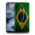 Дизайнерский пластиковый чехол для Nokia 6.1 Plus Флаг Бразилии