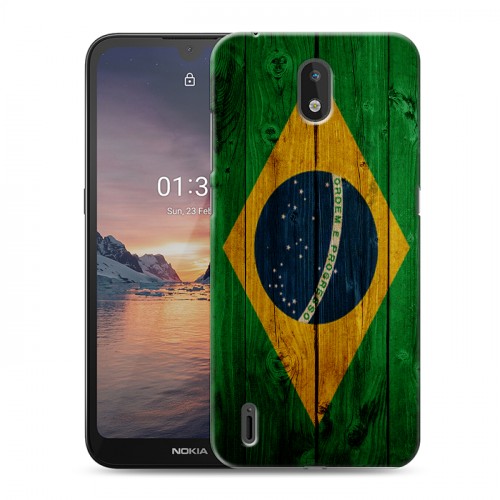 Дизайнерский силиконовый чехол для Nokia 1.3 Флаг Бразилии