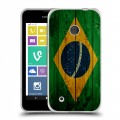 Дизайнерский пластиковый чехол для Nokia Lumia 530 Флаг Бразилии