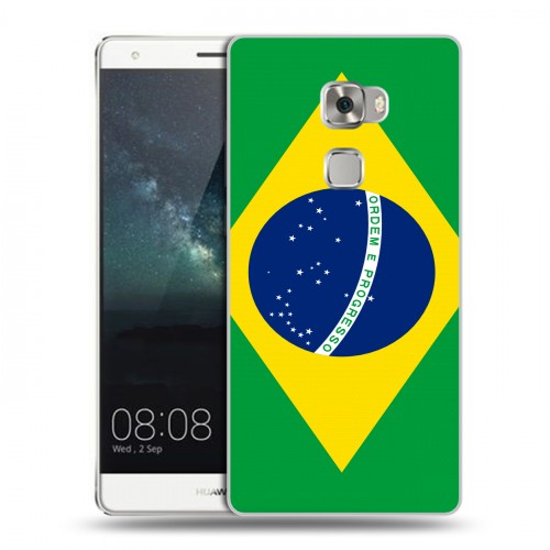 Дизайнерский пластиковый чехол для Huawei Mate S Флаг Бразилии