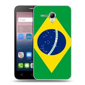 Дизайнерский силиконовый чехол для Alcatel One Touch POP 3 5.5 Флаг Бразилии (на заказ)