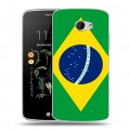Дизайнерский силиконовый чехол для LG K5 Флаг Бразилии