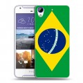 Дизайнерский пластиковый чехол для HTC Desire 830 Флаг Бразилии