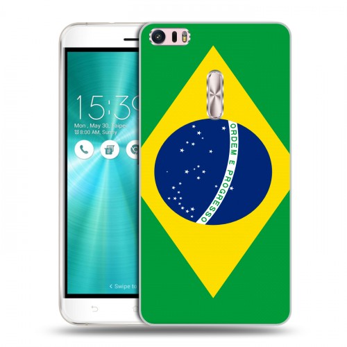 Дизайнерский пластиковый чехол для Asus ZenFone 3 Ultra Флаг Бразилии