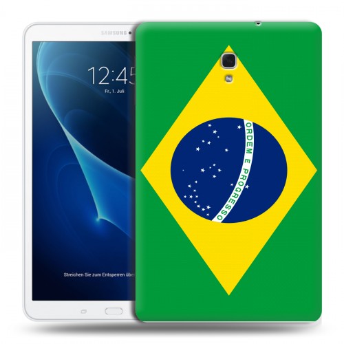 Дизайнерский силиконовый чехол для Samsung Galaxy Tab A 10.5 Флаг Бразилии