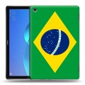 Дизайнерский силиконовый чехол для Huawei MediaPad M5 Lite Флаг Бразилии
