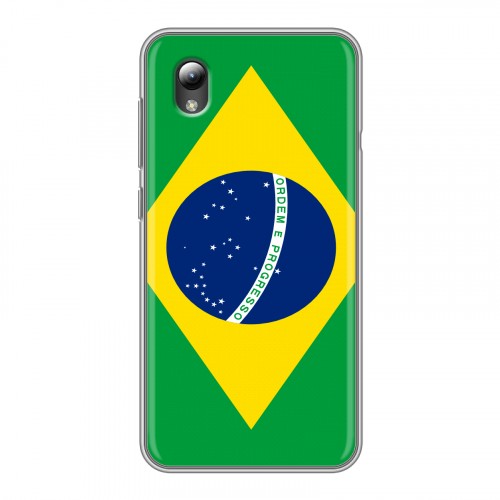 Дизайнерский силиконовый чехол для ZTE Blade A3 (2019) Флаг Бразилии