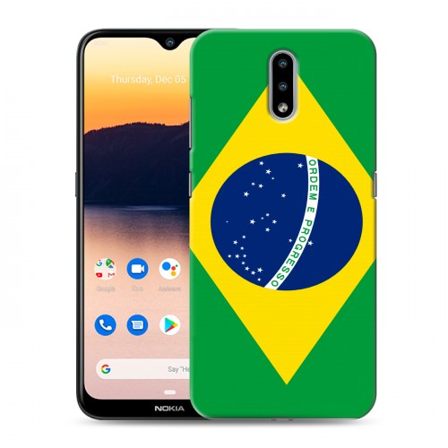 Дизайнерский пластиковый чехол для Nokia 2.3 Флаг Бразилии