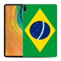 Дизайнерский силиконовый с усиленными углами чехол для Huawei MatePad Pro Флаг Бразилии