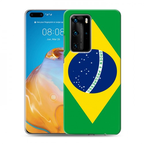 Дизайнерский пластиковый чехол для Huawei P40 Pro Флаг Бразилии