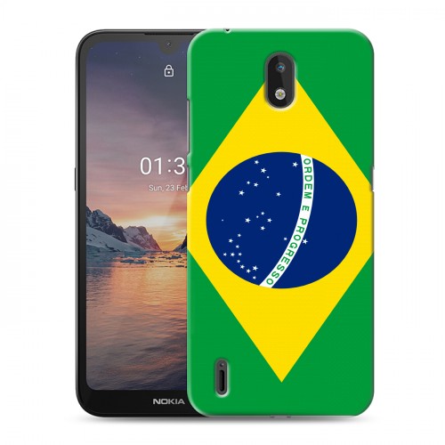 Дизайнерский силиконовый чехол для Nokia 1.3 Флаг Бразилии