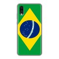 Дизайнерский пластиковый чехол для ZTE Blade A5 (2020) Флаг Бразилии