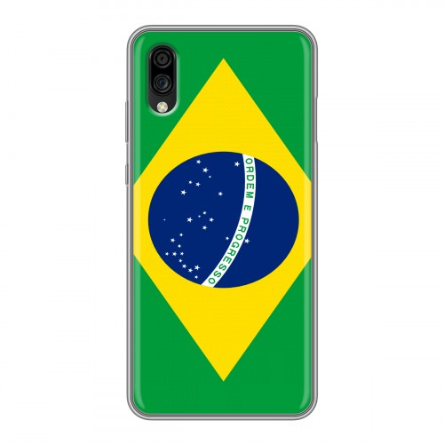 Дизайнерский пластиковый чехол для ZTE Blade A5 (2020) Флаг Бразилии
