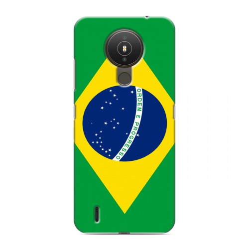 Дизайнерский пластиковый чехол для Nokia 1.4 Флаг Бразилии