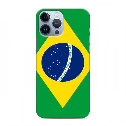 Дизайнерский силиконовый чехол для Iphone 13 Pro Max Флаг Бразилии