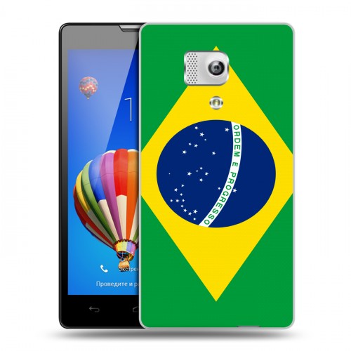 Дизайнерский силиконовый чехол для Huawei Honor 3 Флаг Бразилии