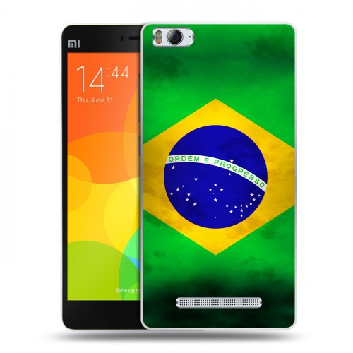 Дизайнерский пластиковый чехол для Xiaomi Mi4i Флаг Бразилии