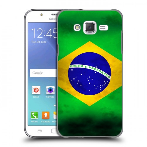 Дизайнерский пластиковый чехол для Samsung Galaxy J5 Флаг Бразилии