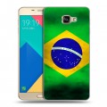 Дизайнерский силиконовый чехол для Samsung Galaxy A9 Флаг Бразилии