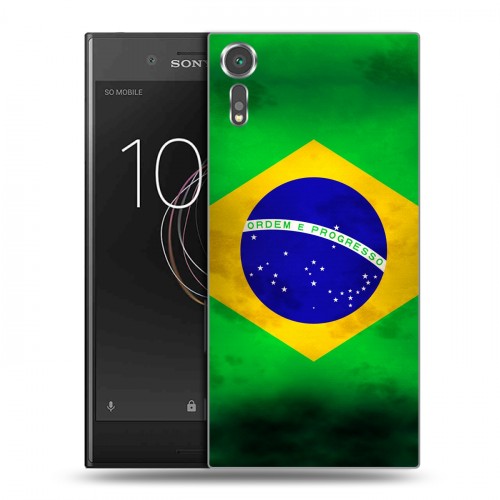 Дизайнерский пластиковый чехол для Sony Xperia XZs Флаг Бразилии