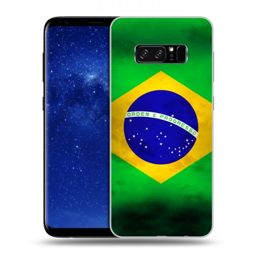 Дизайнерский силиконовый чехол для Samsung Galaxy Note 8 Флаг Бразилии