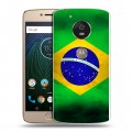 Дизайнерский пластиковый чехол для Motorola Moto G5s Флаг Бразилии