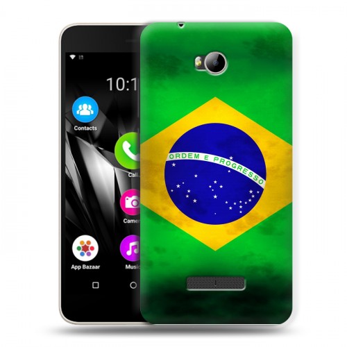 Дизайнерский силиконовый чехол для Micromax Canvas Spark 3 Q385 Флаг Бразилии