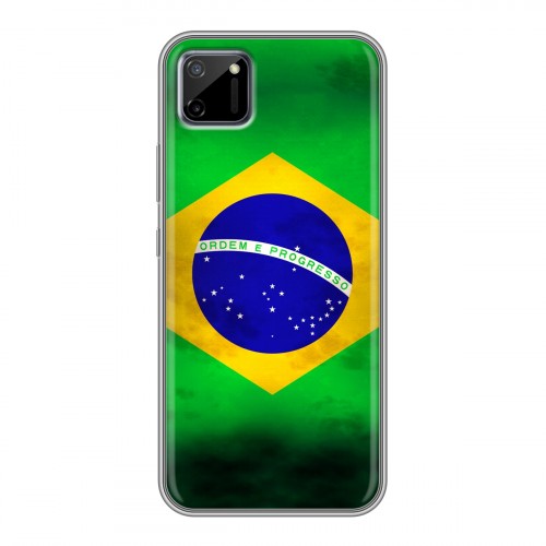 Дизайнерский силиконовый чехол для Realme C11 Флаг Бразилии