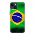 Дизайнерский пластиковый чехол для Iphone 14 Флаг Бразилии